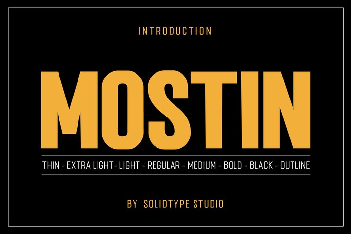 フォント Mostin